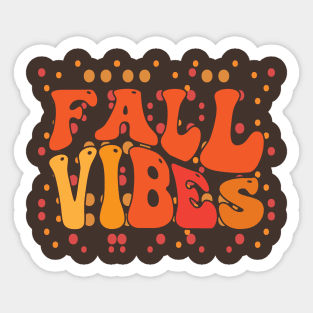 Fall Vibes Hippie / Funky Style Design Sticker